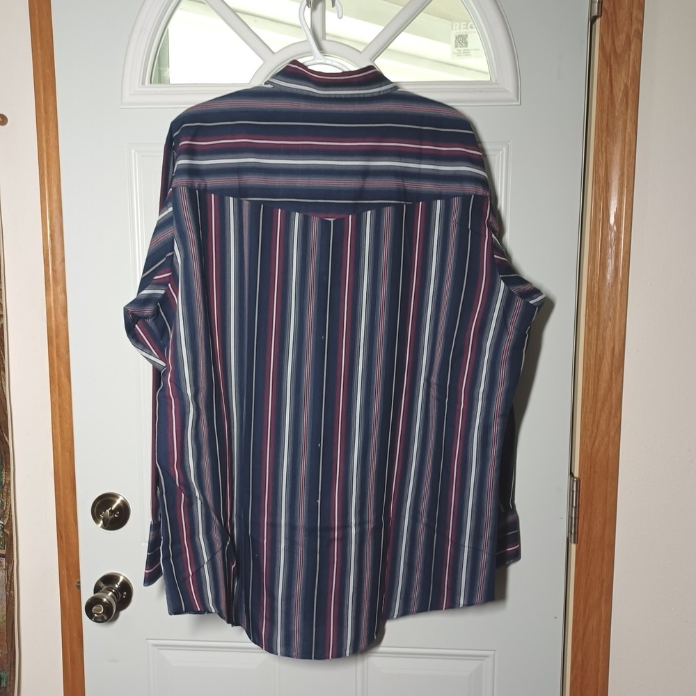 Ely Cattleman Men's Navy Western Plaid Pearl Snap Cowboy Shirt Size XL - Picture 4 of 10